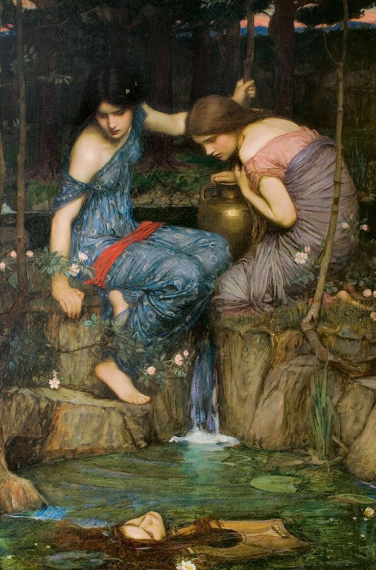 «Нимфы, нашедшие голову Орфея». Джон Уотерхаус, 1900